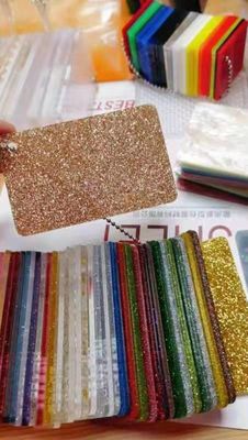1220x2440mm Glitter Acrylic Sheet 3mm Customized Design  Virgin Grade