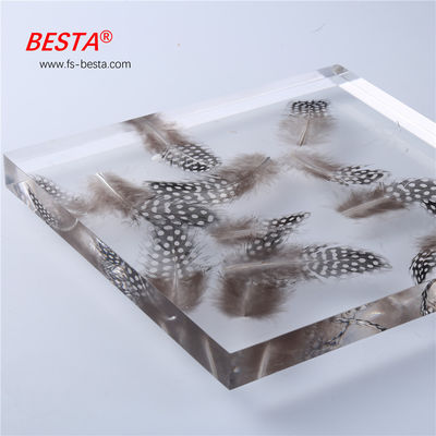 Feather Cast 15mm acrylic sheet High Gloss dekoratif plexiglass panel untuk lemari