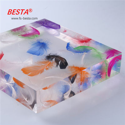 Feather Cast 15mm acrylic sheet High Gloss dekoratif plexiglass panel untuk lemari