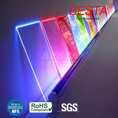 2.8mm-15mm Lembar Akrilik Berwarna Toko Optik Lampu Papan Iklan