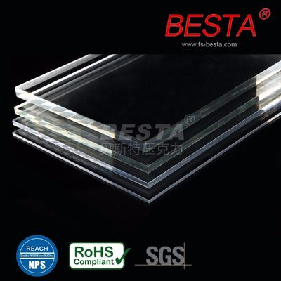 BESTA Flame Retardant Transparent Acrylic Sheets 12mm Disesuaikan