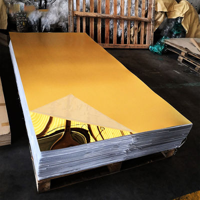 Laser Cut Ukiran Emas Cermin Lembar Akrilik 4x8 Feet 2mm Ketahanan Tinggi
