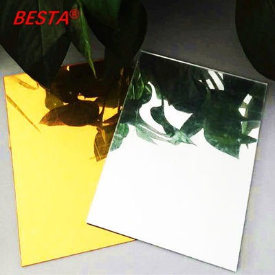 Modern Silver Mirror Acrylic Sheets Untuk Laser Cutting Cuaca Buktinya