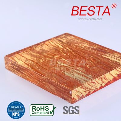 Lembar Akrilik Dekoratif Termoforming Desain Kayu 1.20g/Cm3 Densitas